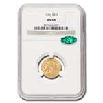 1926 $2.50 Indian Gold Quarter Eagle MS-64 NGC CAC