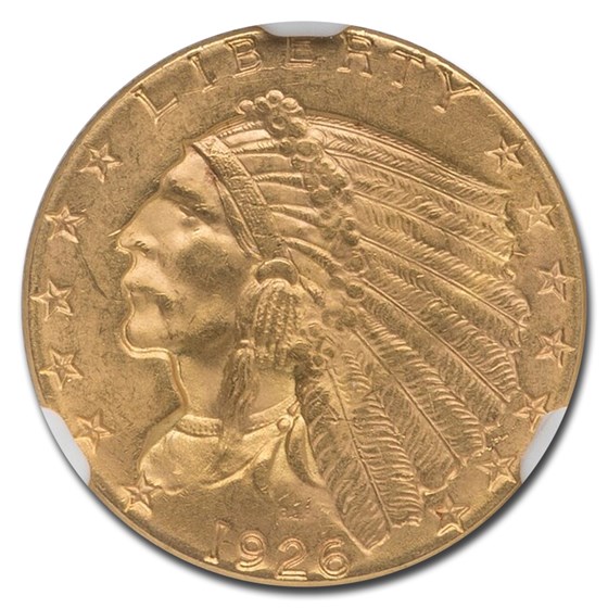 Buy 1926 $2.50 Indian Gold Quarter Eagle MS-64 NGC | APMEX