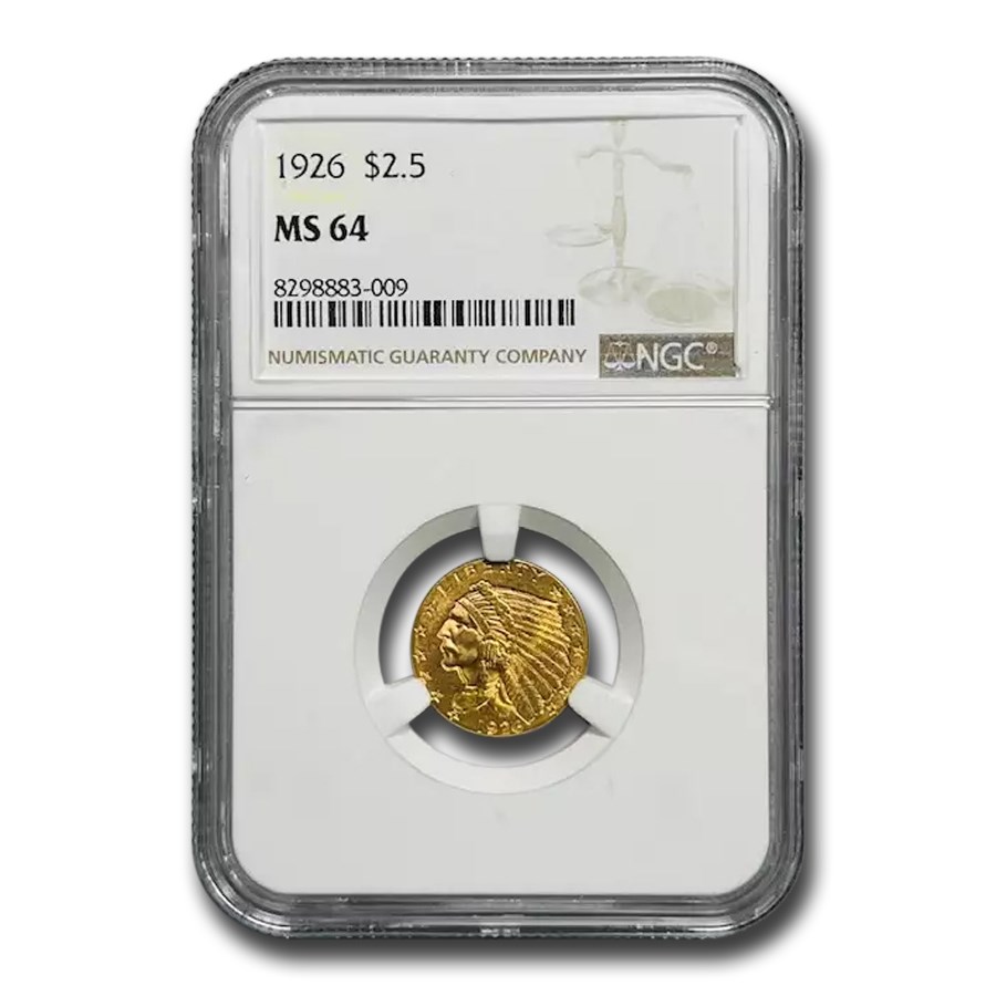 1926 $2.50 Indian Gold Quarter Eagle MS-64 NGC