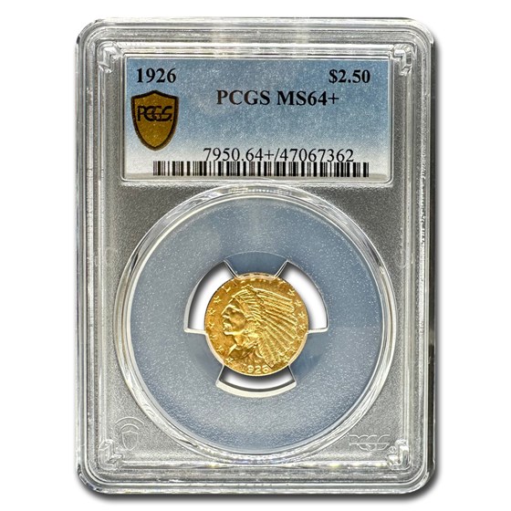 1926 $2.50 Indian Gold Quarter Eagle MS-64+ PCGS 1926 $2.50 Indian Gold Quarter Eagle MS-64+ PCGS