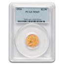1926 $2.50 Indian Gold Quarter Eagle MS-65 PCGS