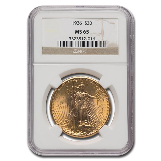 1926 $20 Saint-Gaudens Gold Double Eagle MS-65 NGC 1926 $20 Saint-Gaudens Gold Double Eagle MS-65 NGC