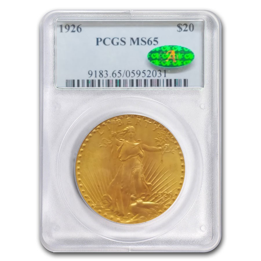 1926 $20 Saint-Gaudens Gold Double Eagle MS-65 PCGS CAC