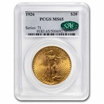 1926 $20 St Gaudens Gold Double Eagle MS-65 PCGS CAC
