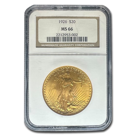 1926 $20 St Gaudens Gold Double Eagle MS-66 NGC 1926 $20 St Gaudens Gold Double Eagle MS-66 NGC