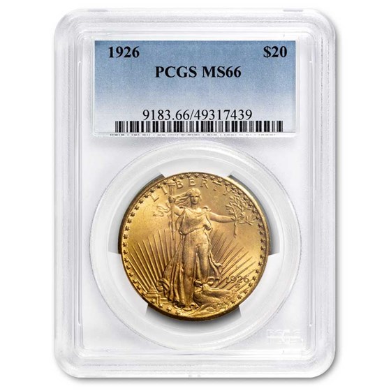 1926 $20 St Gaudens Gold Double Eagle MS-66 PCGS 1926 $20 St Gaudens Gold Double Eagle MS-66 PCGS