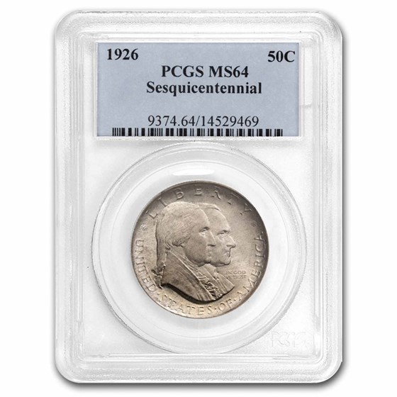 1926 America Sesquicentennial Half Dollar MS-64 PCGS 1926 America Sesquicentennial Half Dollar MS-64 PCGS