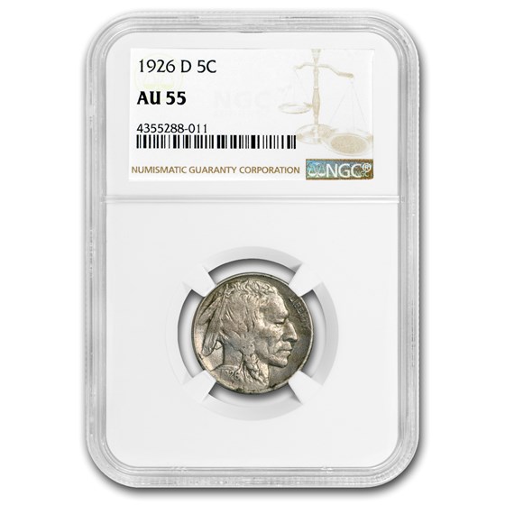 1926-D Buffalo Nickel AU-55 NGC 1926-D Buffalo Nickel AU-55 NGC