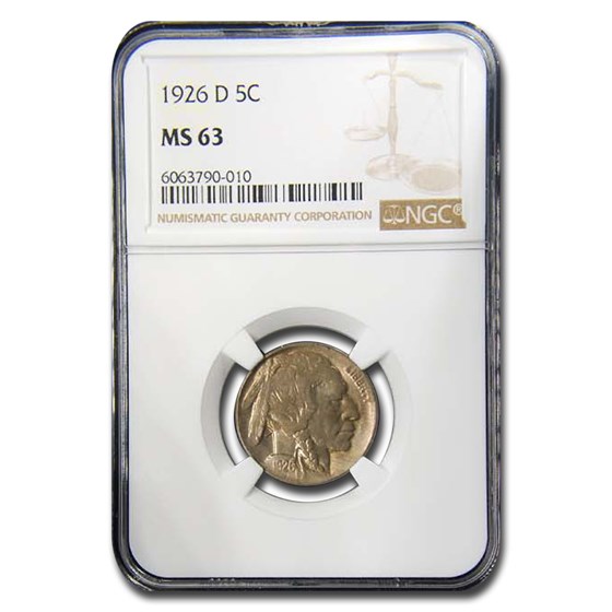 1926-D Buffalo Nickel MS-63 NGC 1926-D Buffalo Nickel MS-63 NGC