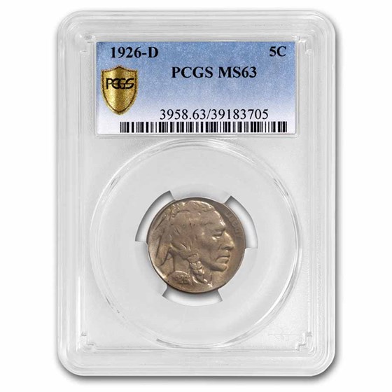 1926-D Buffalo Nickel MS-63 PCGS 1926-D Buffalo Nickel MS-63 PCGS
