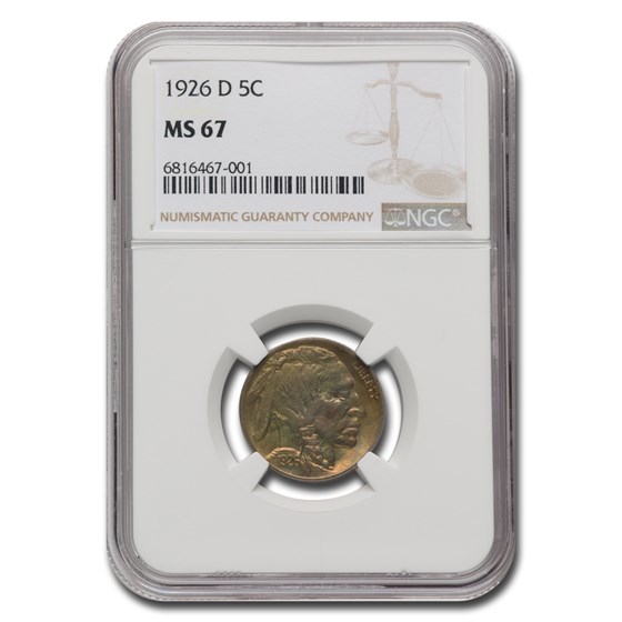 1926-D Buffalo Nickel MS-67 NGC 1926-D Buffalo Nickel MS-67 NGC