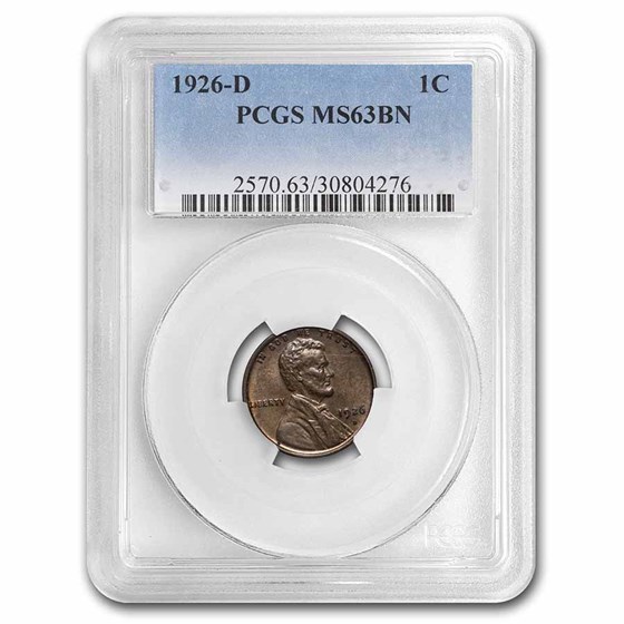 1926-D Lincoln Cent MS-63 PCGS (Red/Brown) 1926-D Lincoln Cent MS-63 PCGS (Red/Brown)