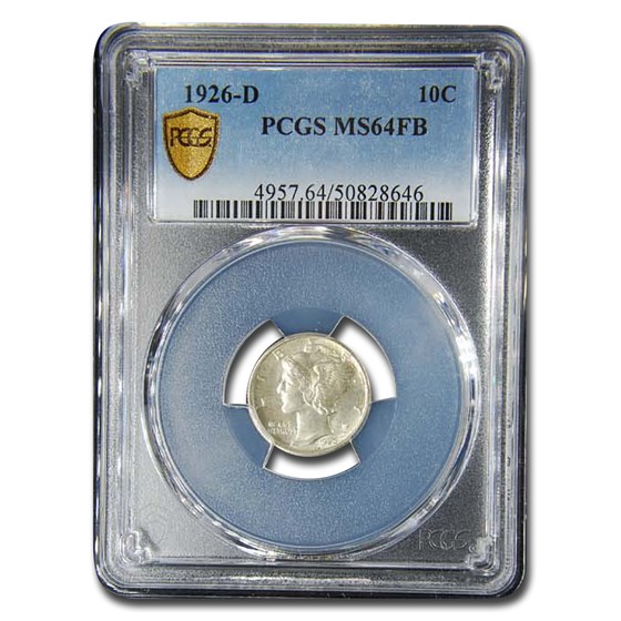 1926-D Mercury Dime MS-64 PCGS (FB) 1926-D Mercury Dime MS-64 PCGS (FB)