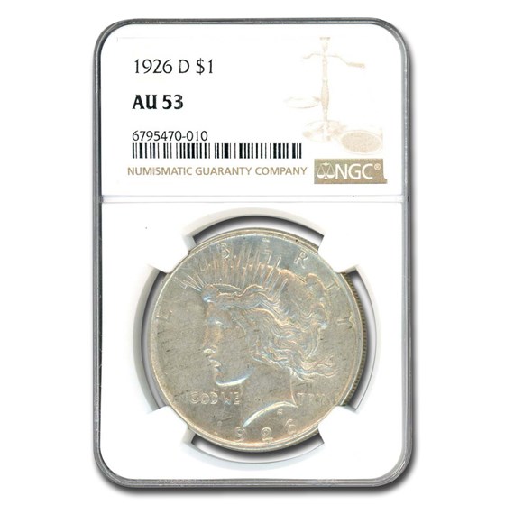 1926-D Peace Dollar AU-53 NGC 1926-D Peace Dollar AU-53 NGC
