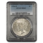 1926-D Peace Dollar MS-62 PCGS