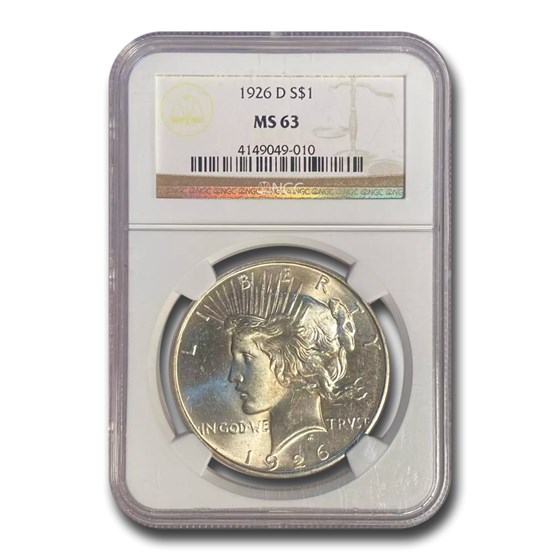 1926-D Peace Dollar MS-63 NGC 1926-D Peace Dollar MS-63 NGC