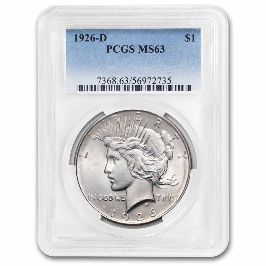 1926-D Peace Dollar MS-63 PCGS (Toned)
