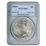 1926-D Peace Dollar MS-63 PCGS