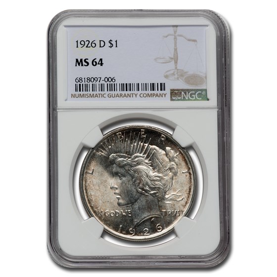 1926-D Peace Dollar MS-64 NGC 1926-D Peace Dollar MS-64 NGC