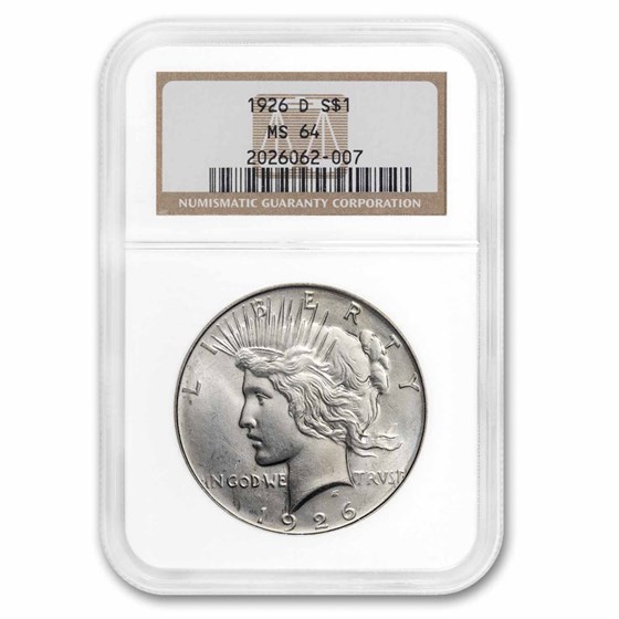1926-D Peace Dollar MS-64 NGC 1926-D Peace Dollar MS-64 NGC