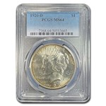 1926-D Peace Dollar MS-64 PCGS