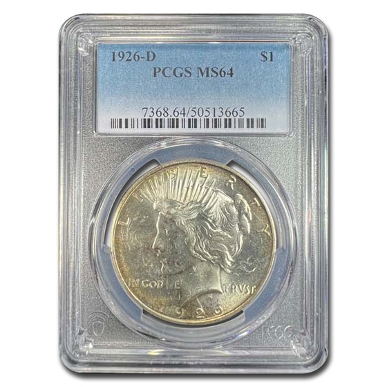 1926-D Peace Dollar MS-64 PCGS 1926-D Peace Dollar MS-64 PCGS
