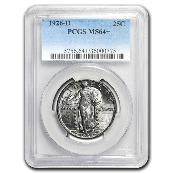 1926-D Standing Liberty Quarter MS-64+ PCGS 1926-D Standing Liberty Quarter MS-64+ PCGS