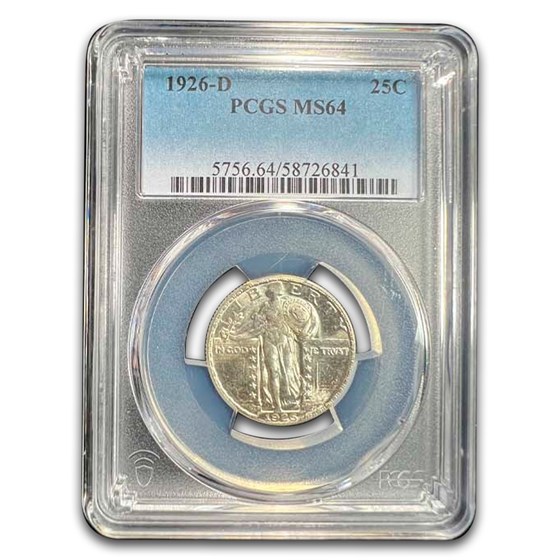 1926-D Standing Liberty Quarter MS-64 PCGS
