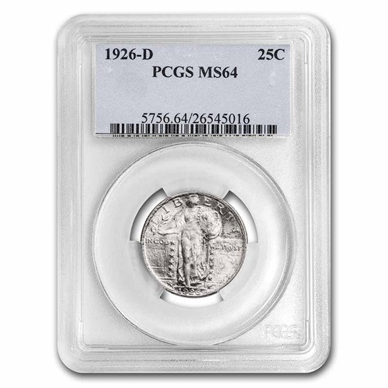 1926-D Standing Liberty Quarter MS-64 PCGS 1926-D Standing Liberty Quarter MS-64 PCGS