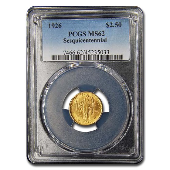 1926 Gold $2.50 America Sesquicentennial MS-62 PCGS