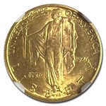 1926 Gold $2.50 America Sesquicentennial MS-63 NGC