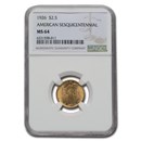 1926 Gold $2.50 America Sesquicentennial MS-64 NGC