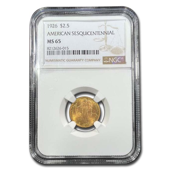 1926 Gold $2.50 America Sesquicentennial MS-65 NGC 1926 Gold $2.50 America Sesquicentennial MS-65 NGC