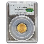 1926 Gold $2.50 America Sesquicentennial MS-65 PCGS CAC