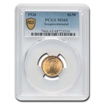 1926 Gold $2.50 America Sesquicentennial MS-65 PCGS
