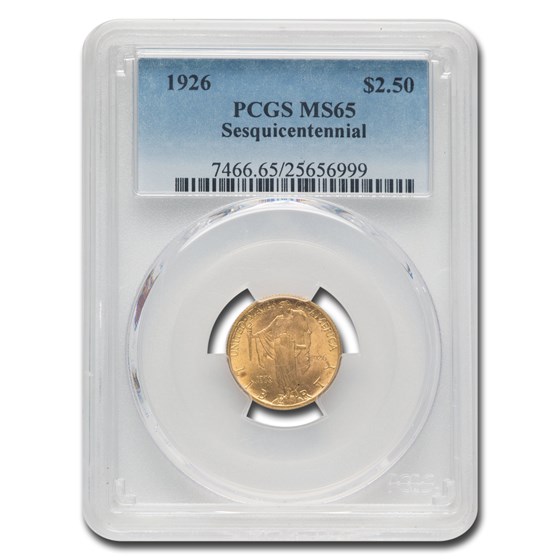 1926 Gold $2.50 America Sesquicentennial MS-65 PCGS 1926 Gold $2.50 America Sesquicentennial MS-65 PCGS
