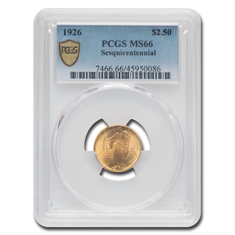 1926 Gold $2.50 America Sesquicentennial MS-66 PCGS