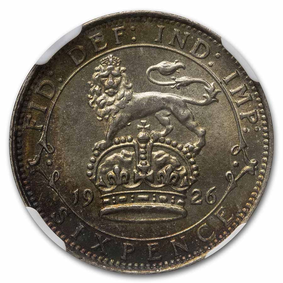 NGC MS62 2010年 イギリス ポンド ロイヤルシールドオブアームズ 1750 NGC MS 64+ George II 6 Pence Great Britain Silver Colonial
