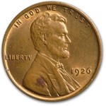 1926 Lincoln Cent BU (Red/Brown)