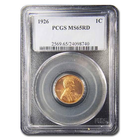 1926 Lincoln Cent MS-65 PCGS (Red) 1926 Lincoln Cent MS-65 PCGS (Red)