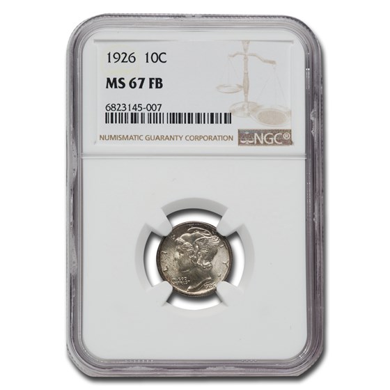 1926 Mercury Dime MS-67 NGC (FB) 1926 Mercury Dime MS-67 NGC (FB)