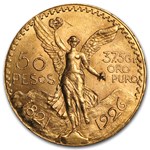 1926 Mexico Gold 50 Pesos AU