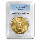 1926 Mexico Gold 50 Pesos MS-64 PCGS