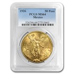 1926 Mexico Gold 50 Pesos MS-64 PCGS