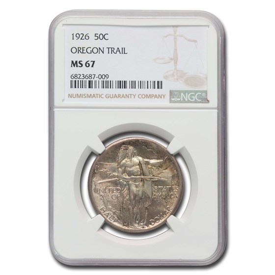 1926 Oregon Trail Memorial Half Dollar MS-67 NGC 1926 Oregon Trail Memorial Half Dollar MS-67 NGC