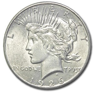 1926 Peace Dollar AU-58 1926 Peace Dollar AU-58