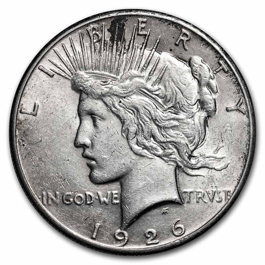 1926 Peace Dollar AU Details (Cleaned)
