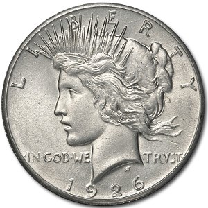 1926 Peace Dollar BU Details (Cleaned)