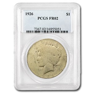 1926 Peace Dollar Fair-2 PCGS (Low Ball Registry) 1926 Peace Dollar Fair-2 PCGS (Low Ball Registry)