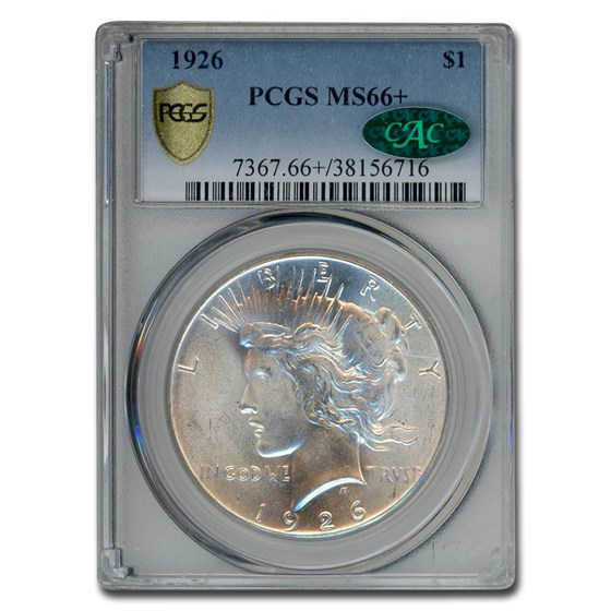 1926 Peace Dollar MS-66+ PCGS CAC 1926 Peace Dollar MS-66+ PCGS CAC